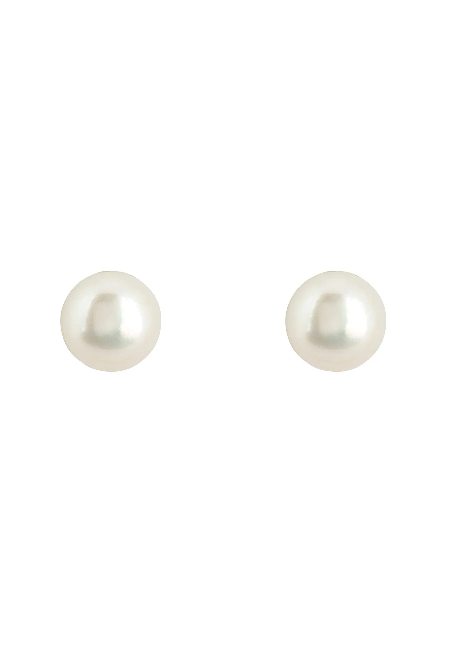 Solid 14K Gold 11mm Classic Natural Pearl Stud Earrings