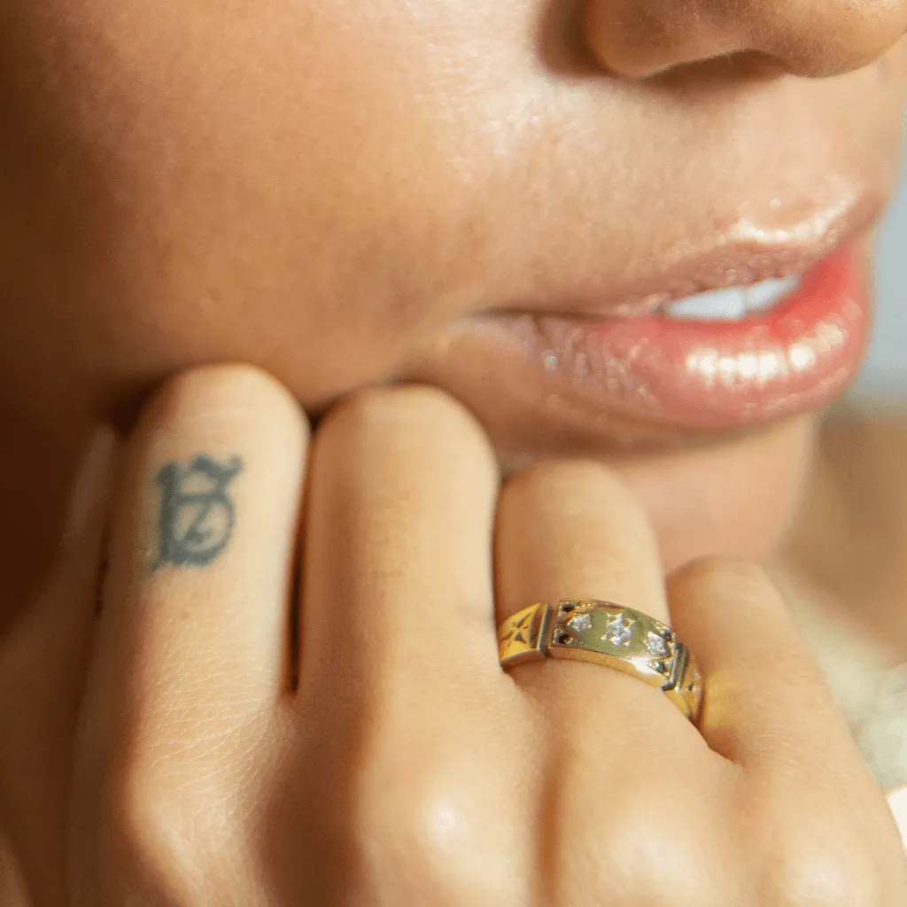 Solid Gold Freedom Ring