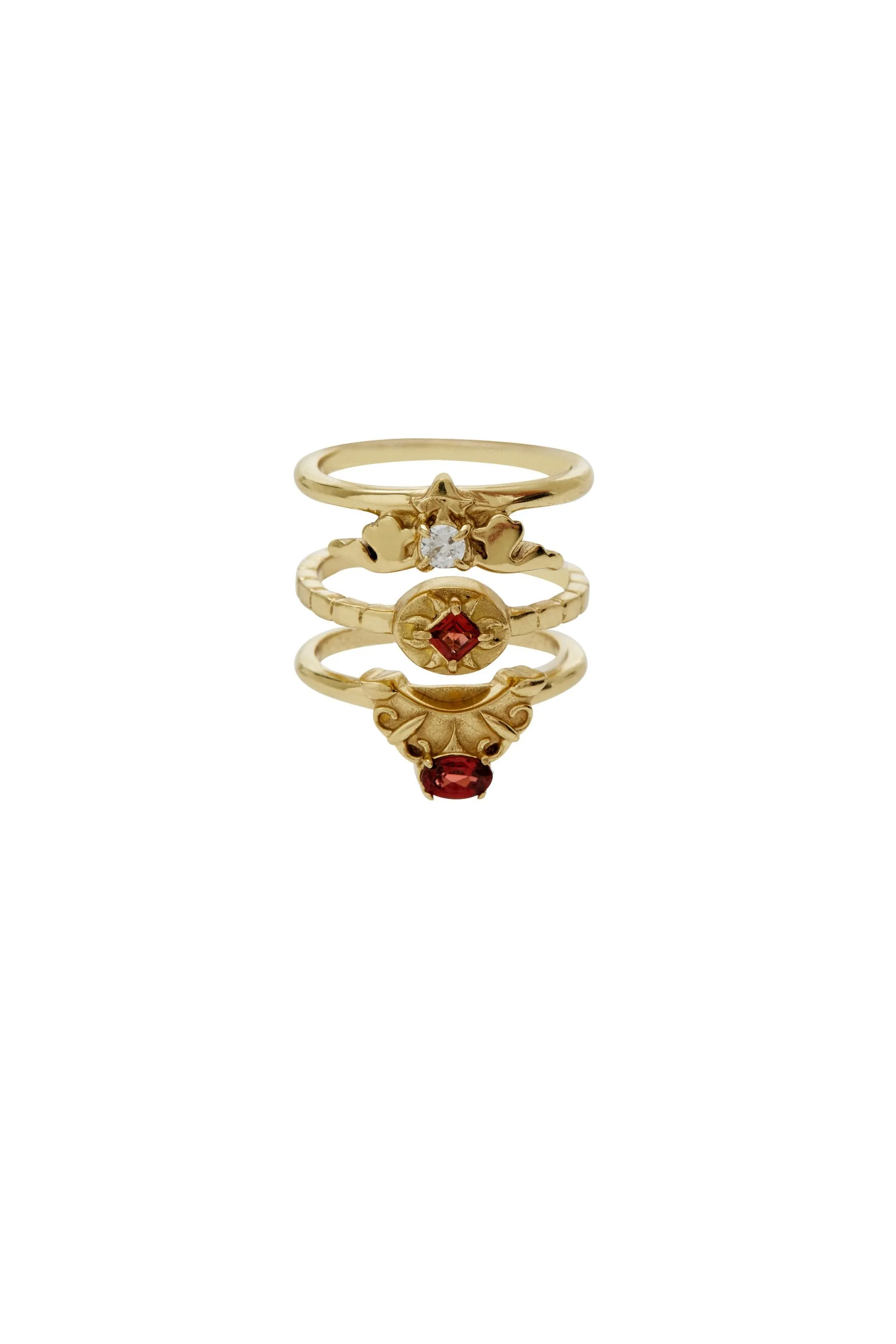 STACKABLE RINGS GOLD BRASS