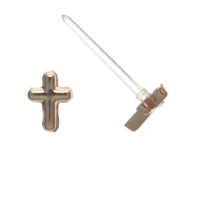 Tiny Gold Cross Studs Hypoallergenic Earrings for Sensitive Ears Made with Plastic Posts
