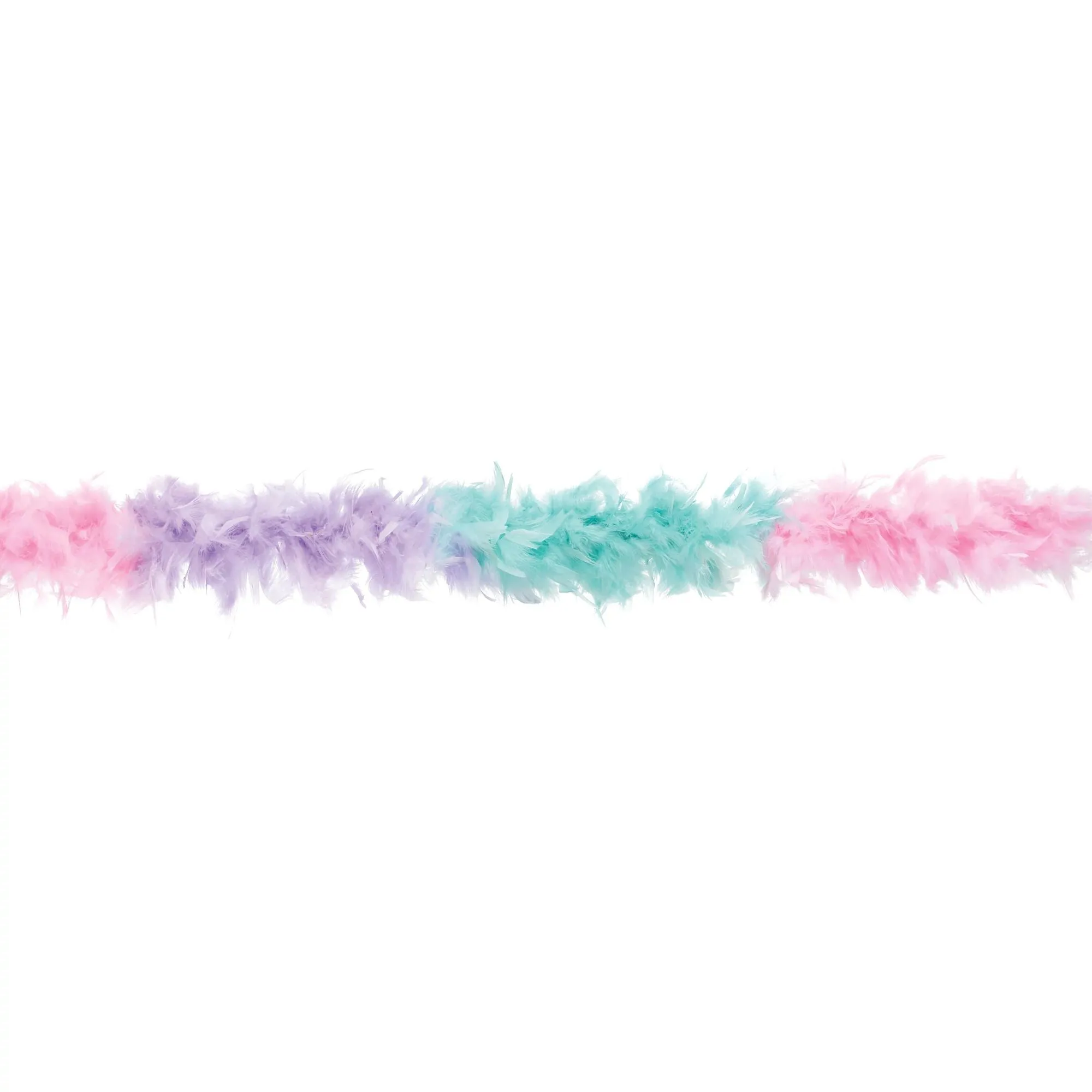 Tri-Colored Pastel Feathered Boa 72" | 1 ct