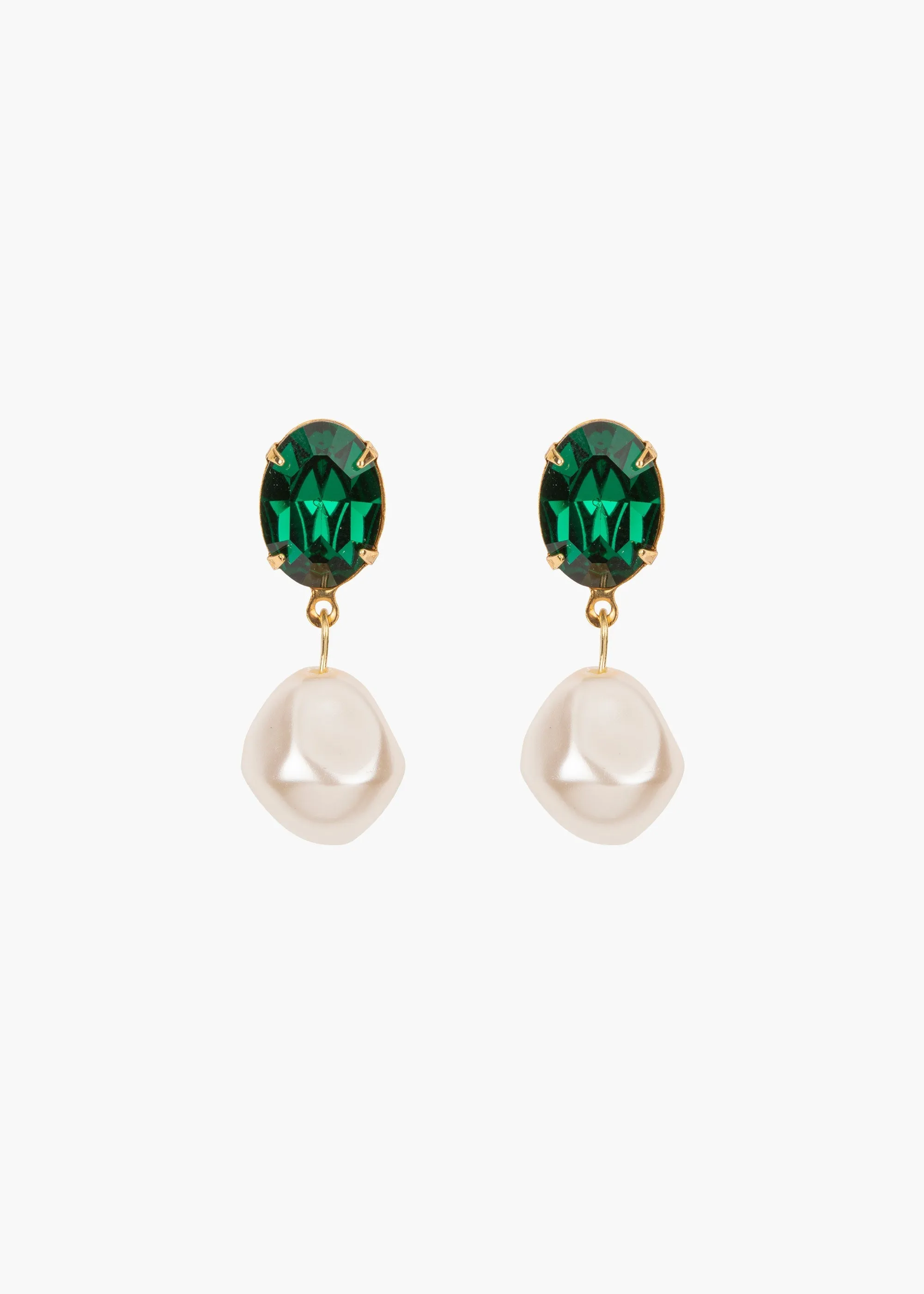 Tunis Earrings -- Emerald