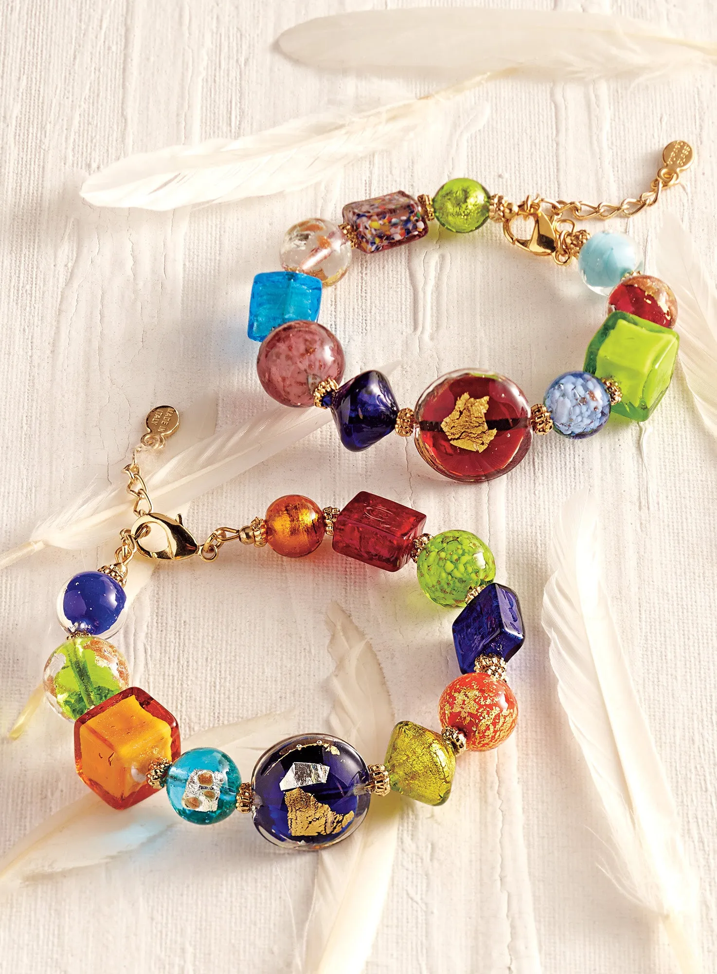 Venetian Rainbow Murano Glass Bracelet
