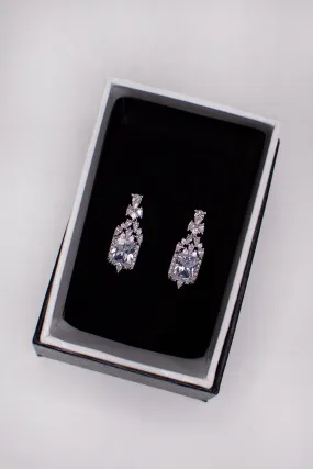 Windsor Bridal Lena Earrings, Silver