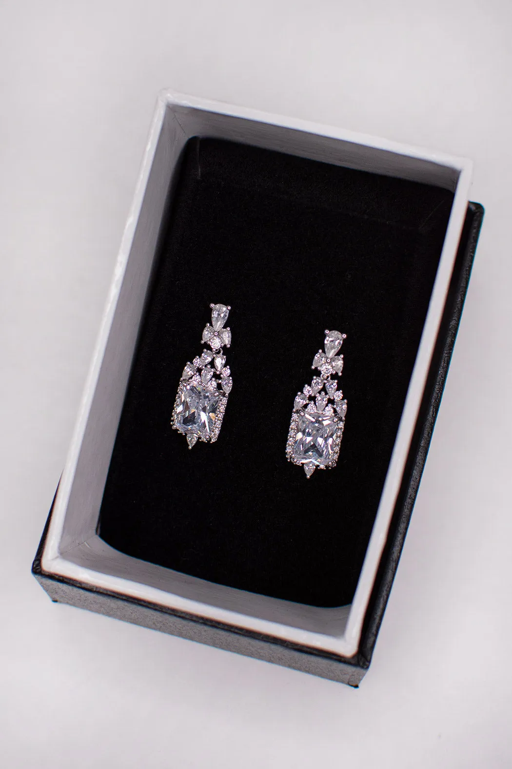 Windsor Bridal Lena Earrings, Silver