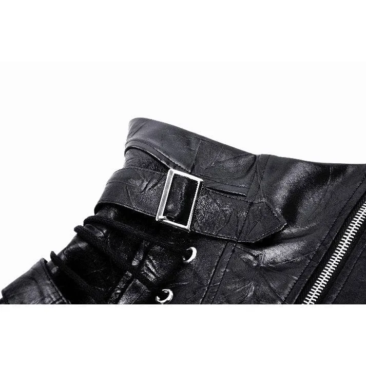 Women's Punk Buckle-up Lace-up Underbust Corsets