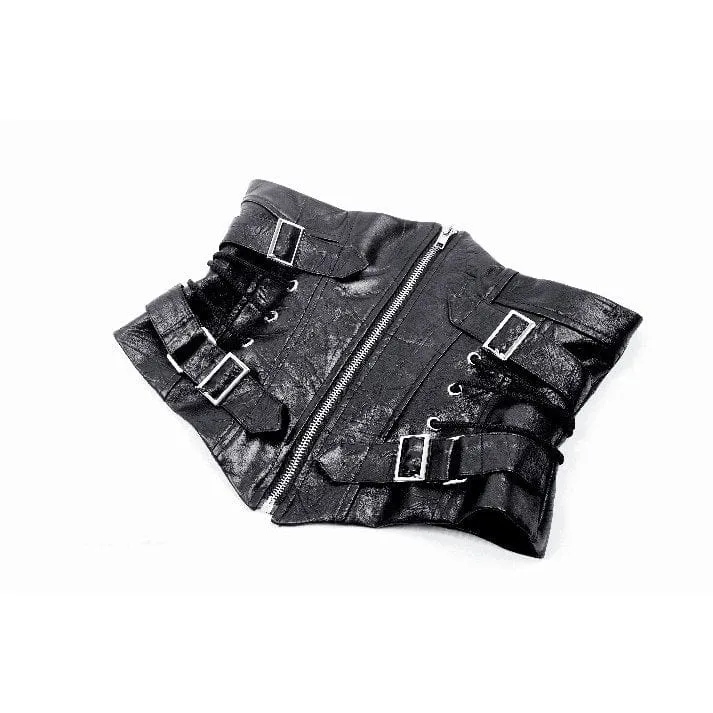 Women's Punk Buckle-up Lace-up Underbust Corsets