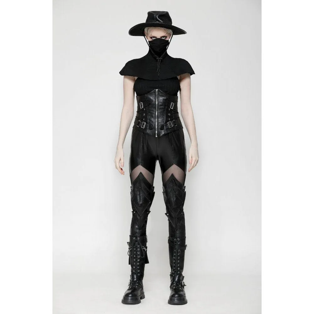 Women's Punk Buckle-up Lace-up Underbust Corsets