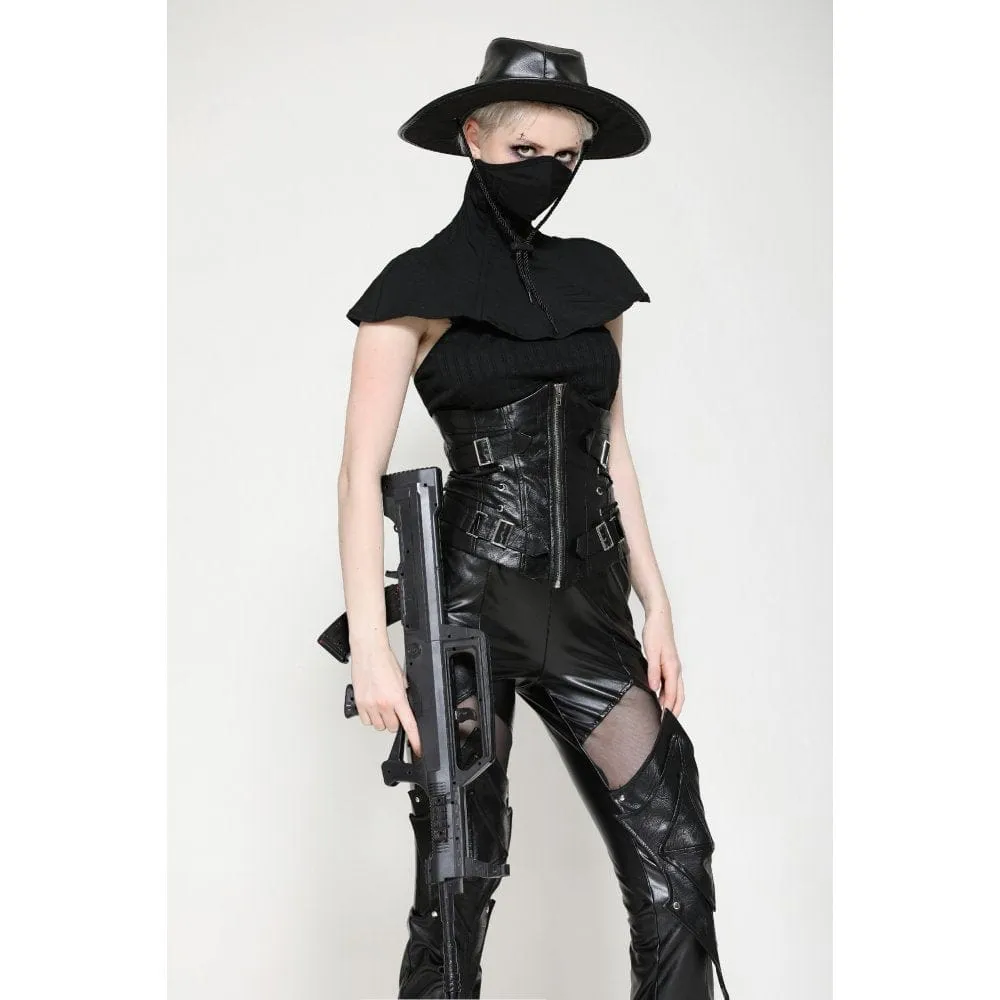 Women's Punk Buckle-up Lace-up Underbust Corsets